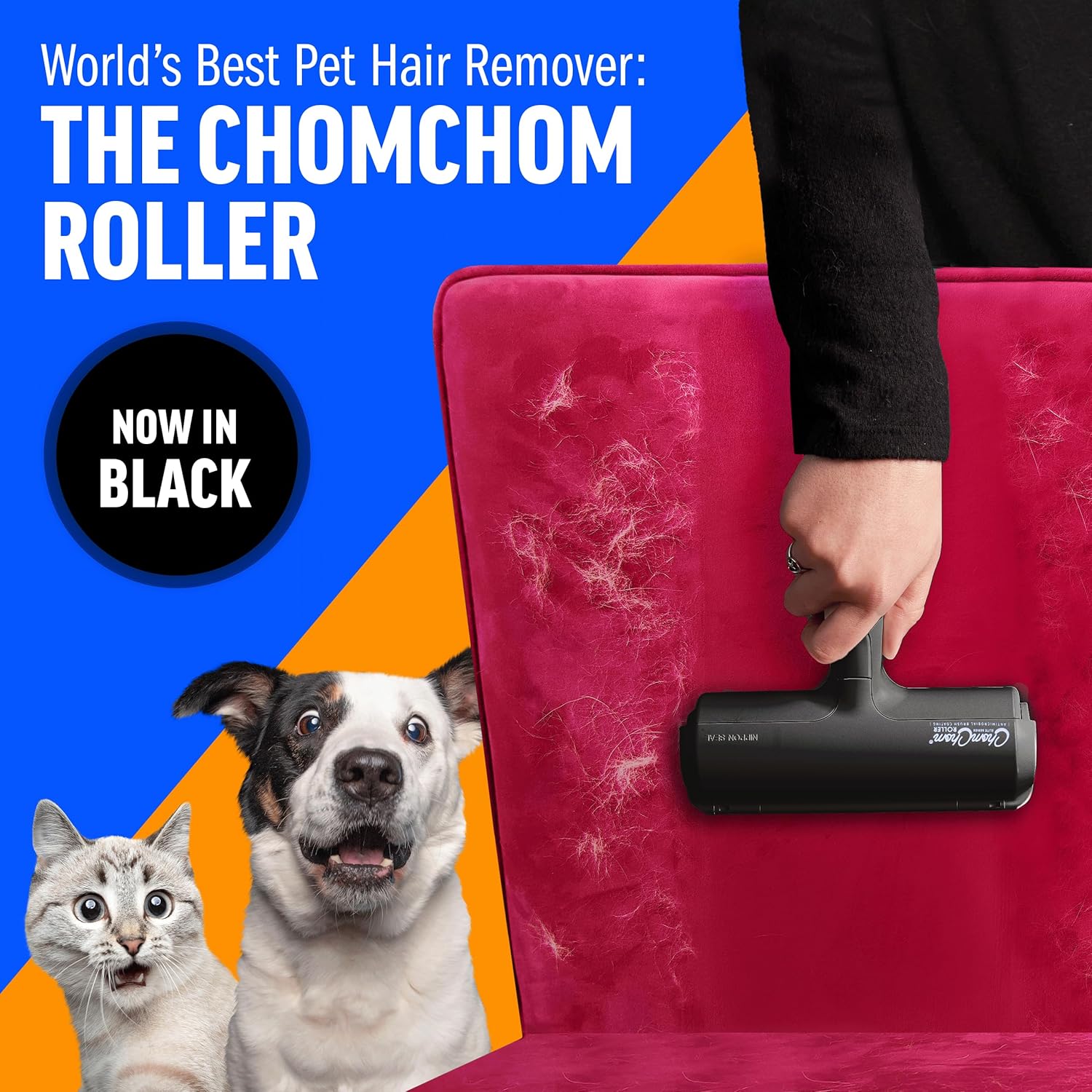 ChomChom Roller Pet Hair Remover – Original Size Reusable Lint Roller 