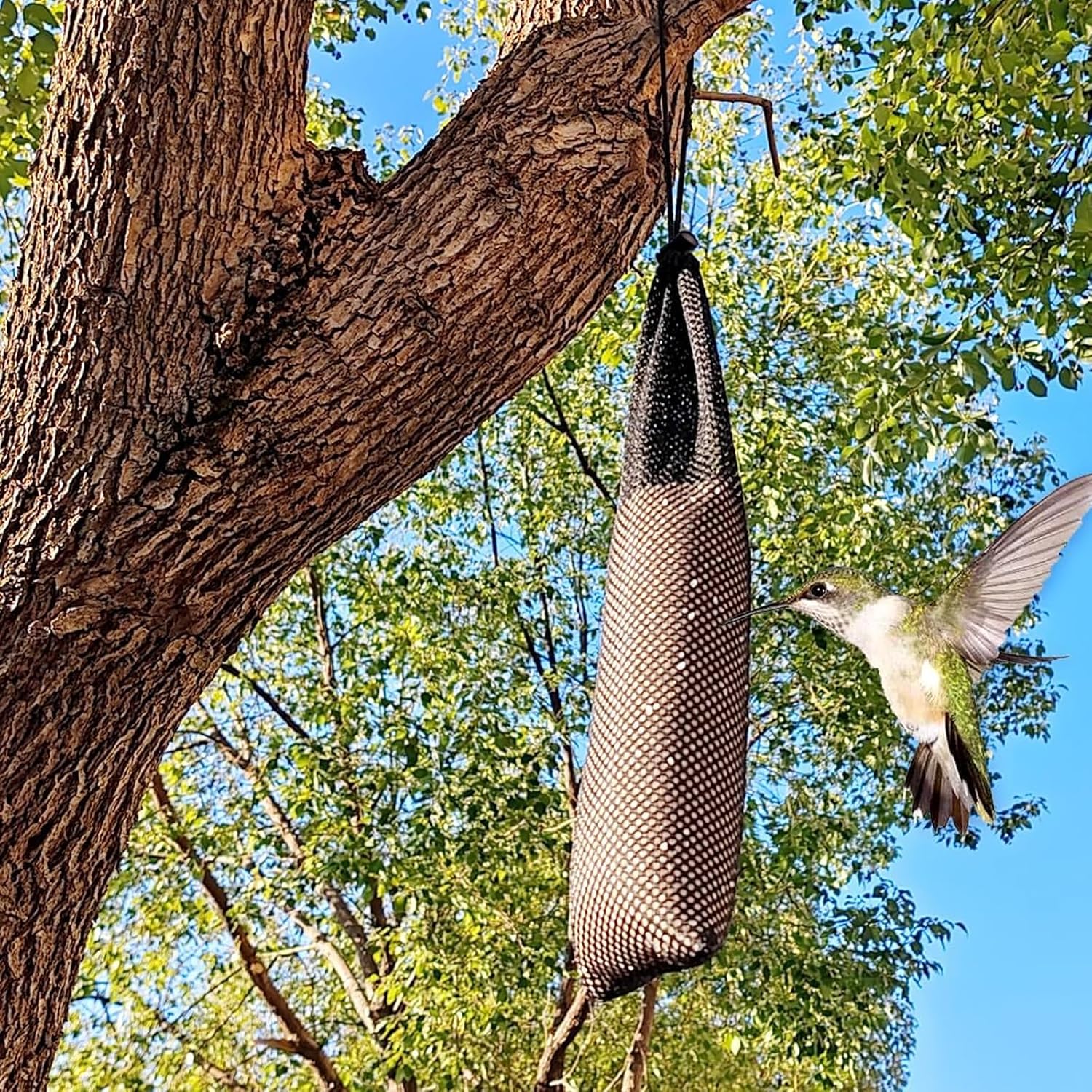 GXXMEI 8PCS 3.9" x 15.7" Black Finch Sock Feeder for Outdoor, Durable 