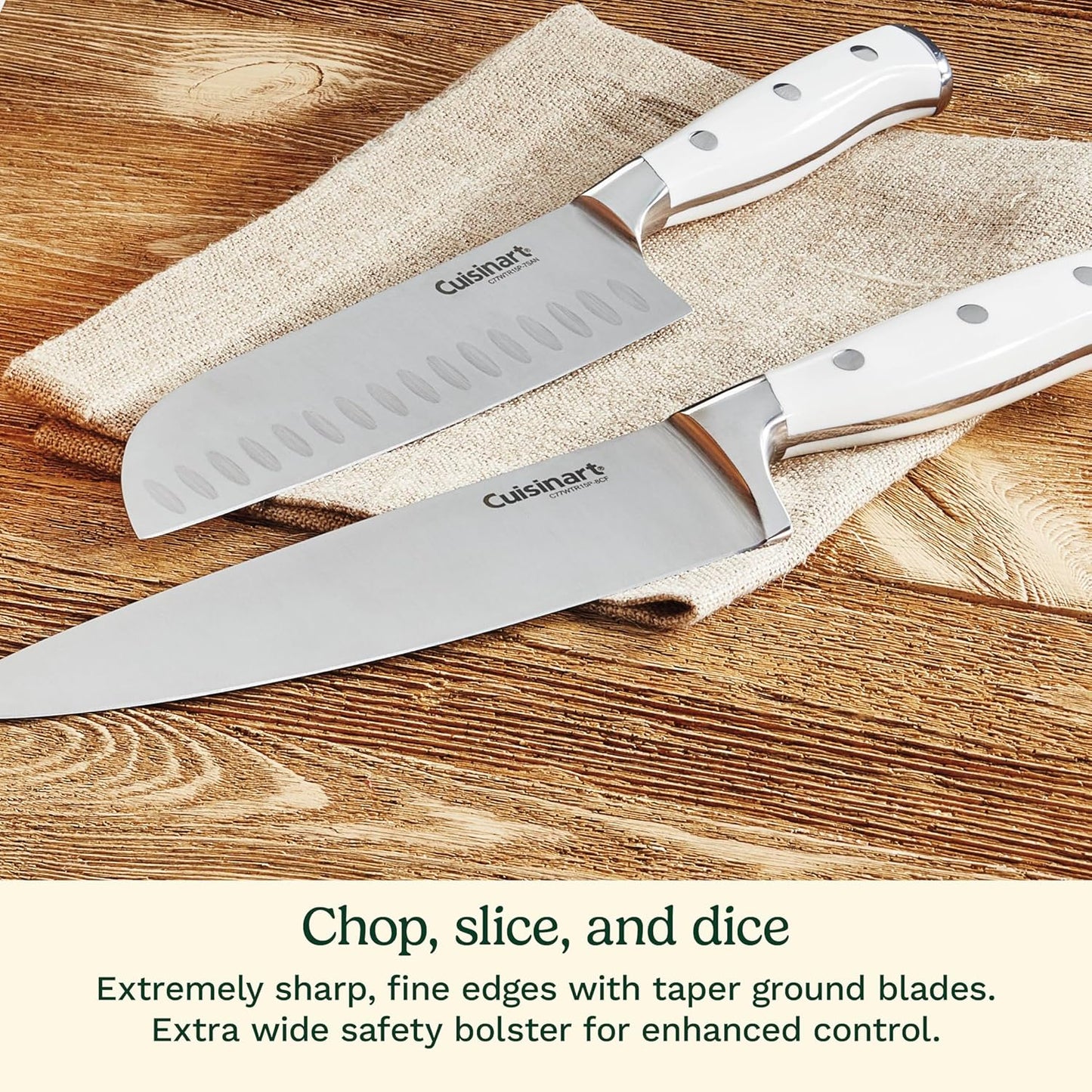 Cuisinart 15-Piece Knife Set with Block, High Carbon Stainless Steel, 