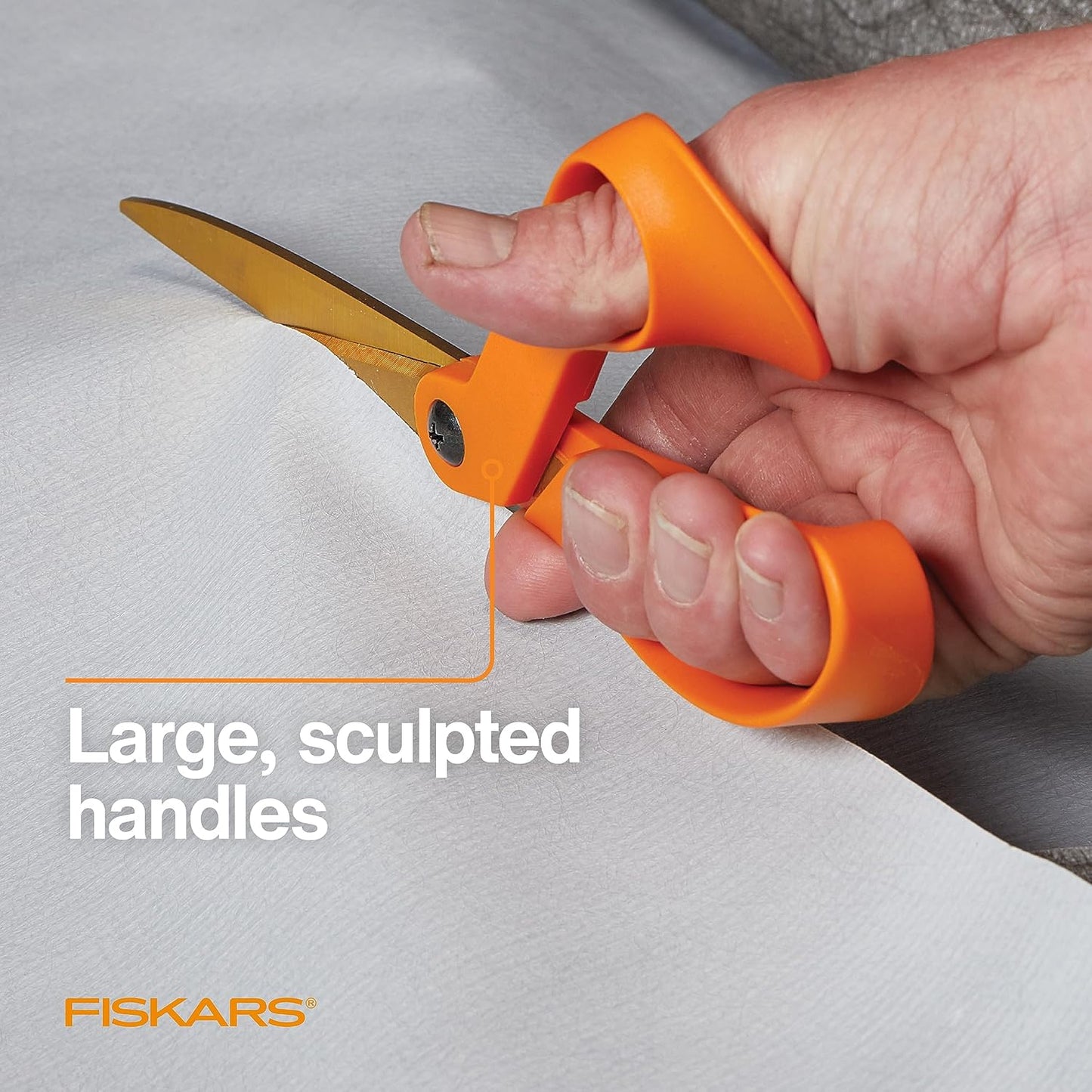 Fiskars Titanium Shop Shears, Stainless Steel Precision-ground Scissor
