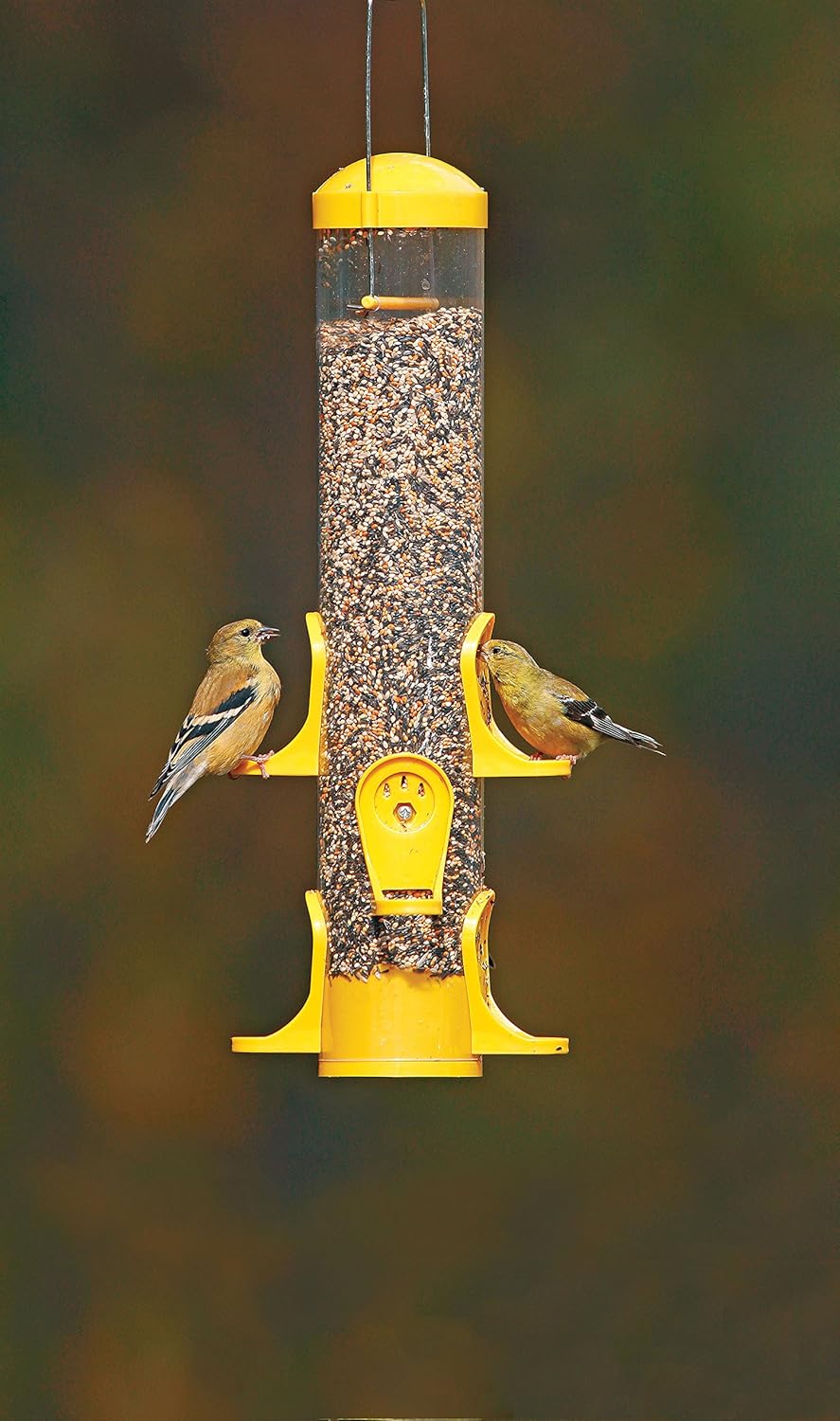 Stokes Select Thistle Tube Bird Feeder with Six Feeding Ports, Yellow, 1.6 lb Capacity - 38224, small