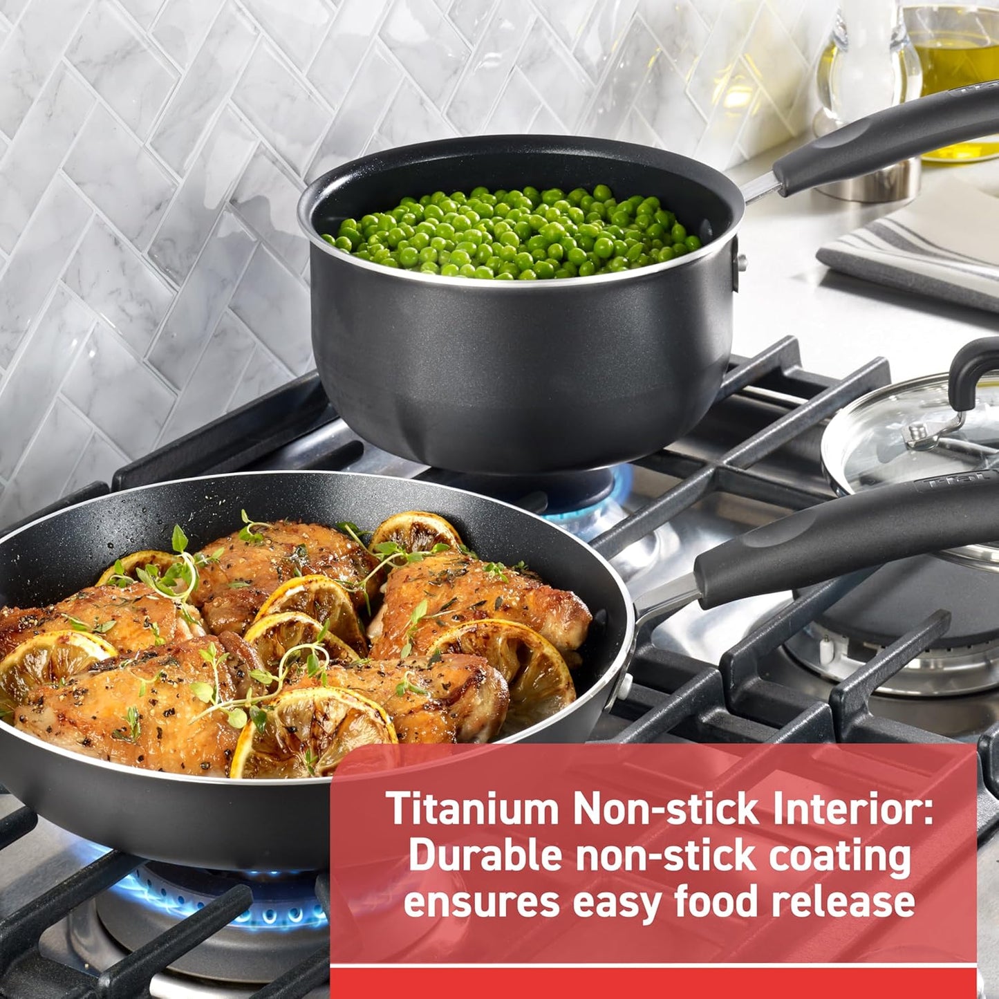 T-Fal Signature Nonstick Pots and Pans Set 12 Piece, Oven Broiler Safe