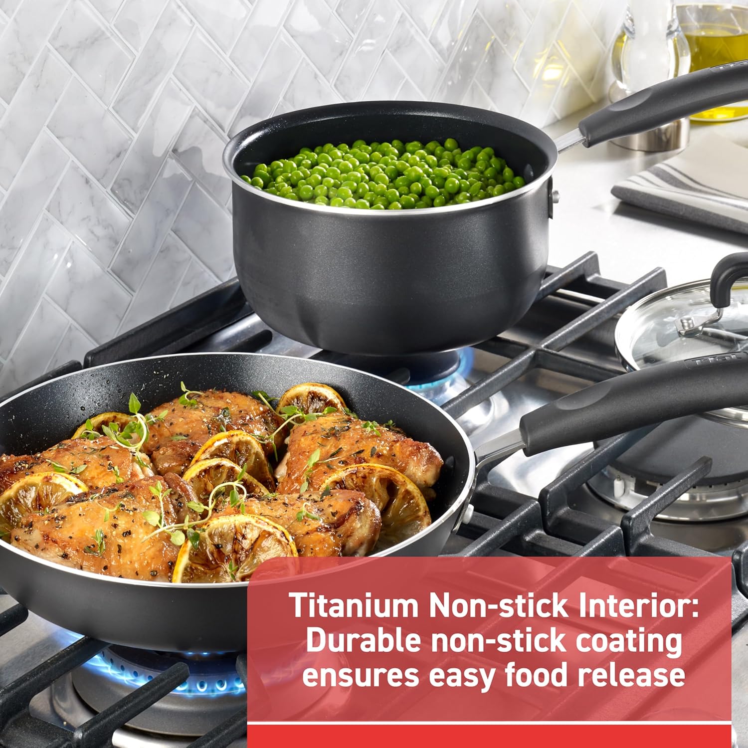 T-Fal Signature Nonstick Pots and Pans Set 12 Piece, Oven Broiler Safe