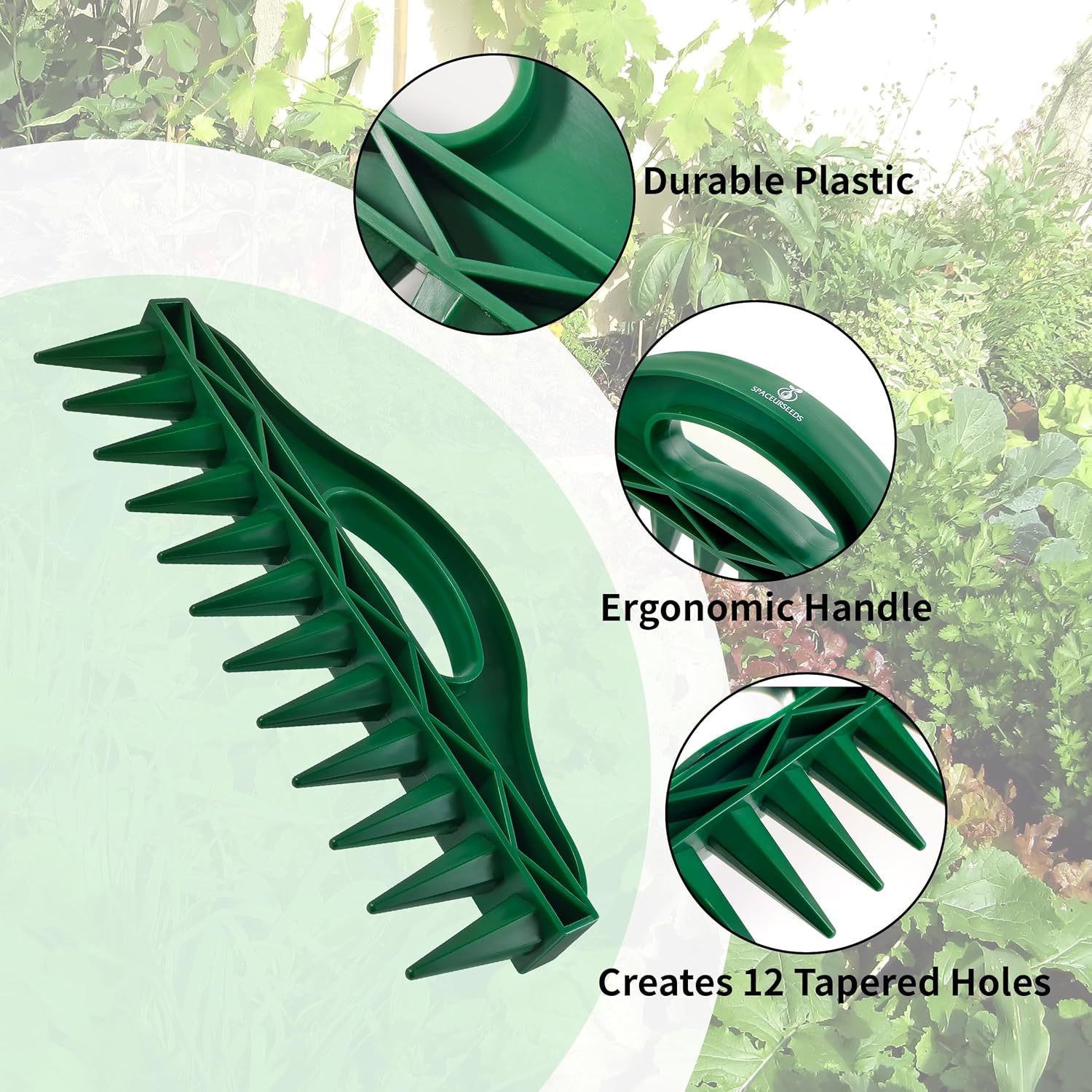 The Row Seeder by Seeding Square – Handheld Garden Tool for Precise Se