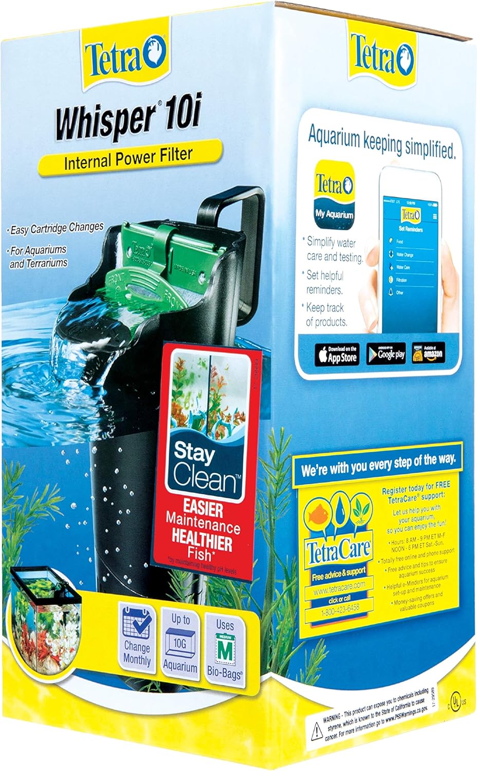 Tetra Whisper Internal Power Filter 5 To 10 Gallons, For aquariums, In