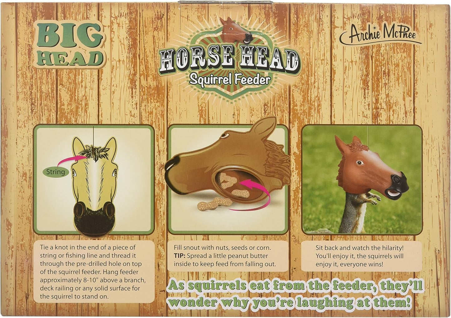 Accoutrements Horse Head Squirrel Feeder