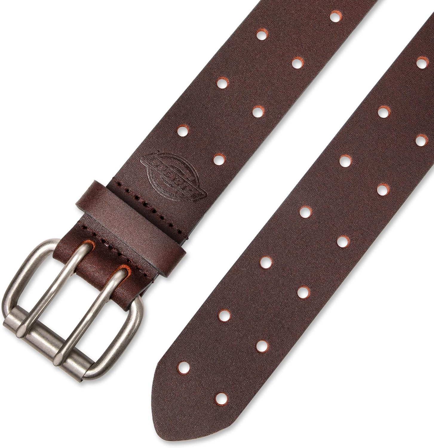 Dickies Men's Double Prong Leather Work Belt – Fully Adjustable, Regul