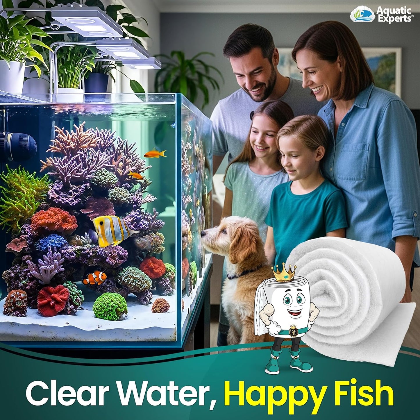 Aquatic Experts Aquarium Filter Floss for Fish Tank Filters - FilterFi