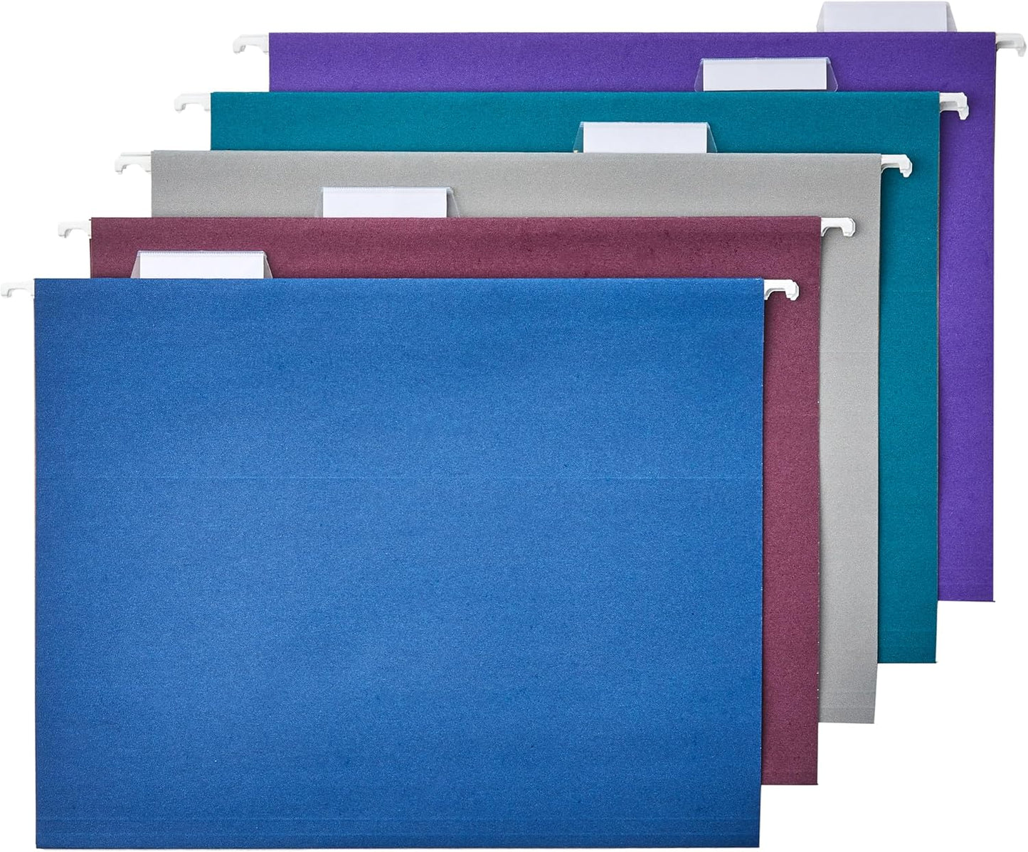 Amazon Basics Hanging File Folders with Adjustable Tabs for Document O