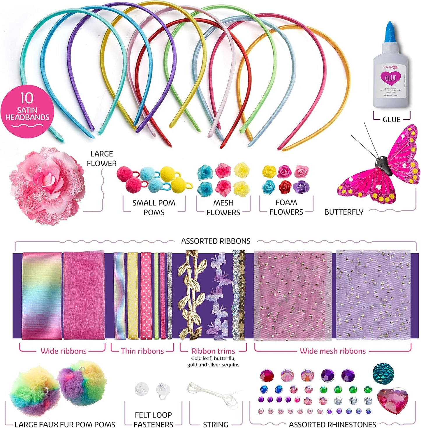 Pretty Me Headband Making Kit for Girls - Arts & Crafts Easter Gift - 