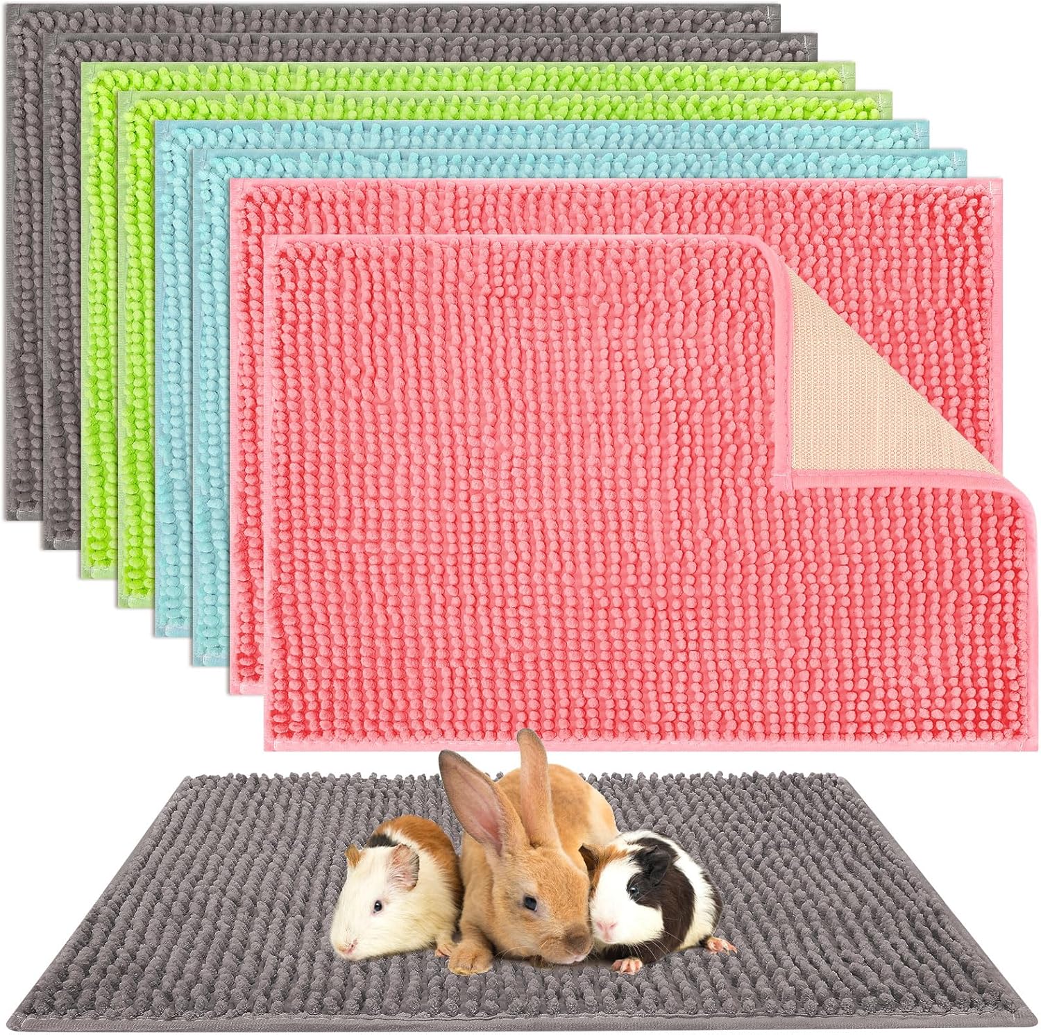 Barydat 8 Pcs Guinea Pig Cage Liner for Guinea Pig Cage Bedding Reusab