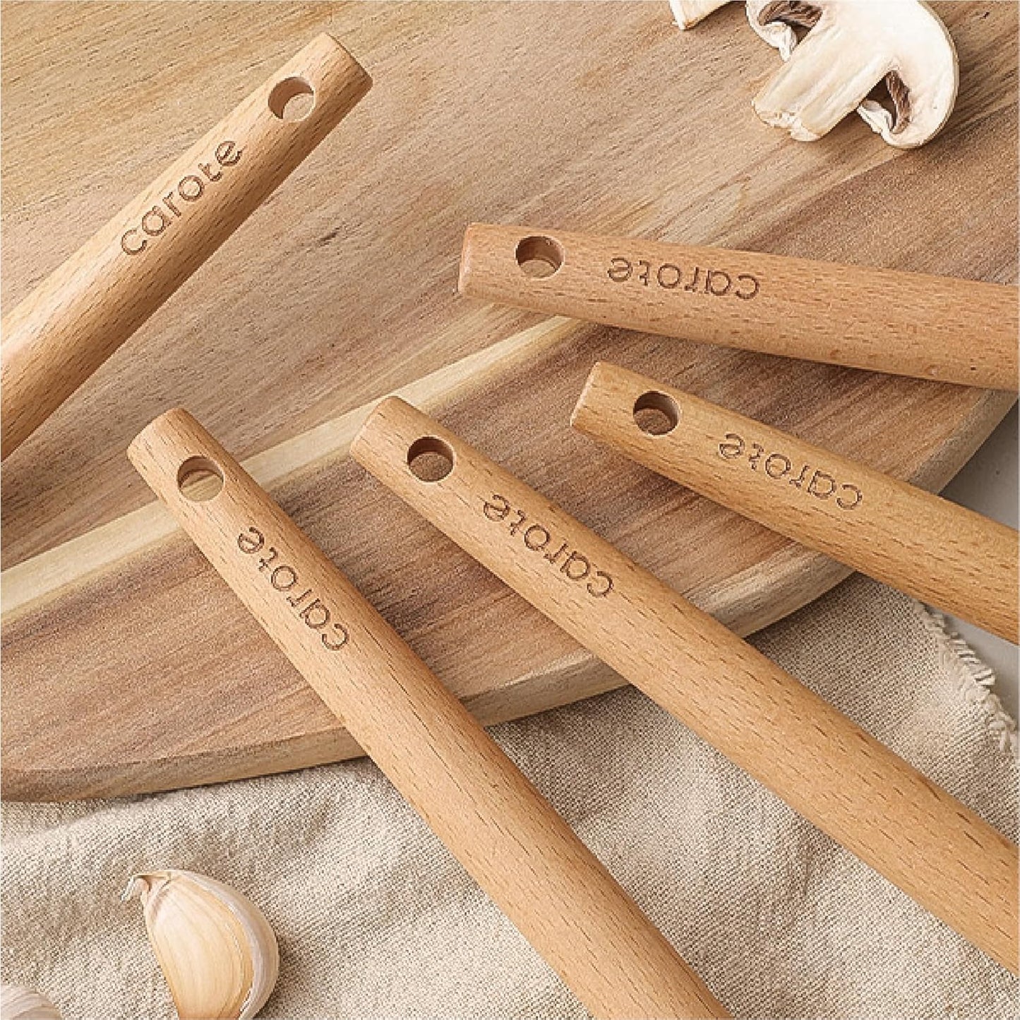 CAROTE Silicone Cooking Utensils Set, Kitchen Utensils Set 10 Pcs for 
