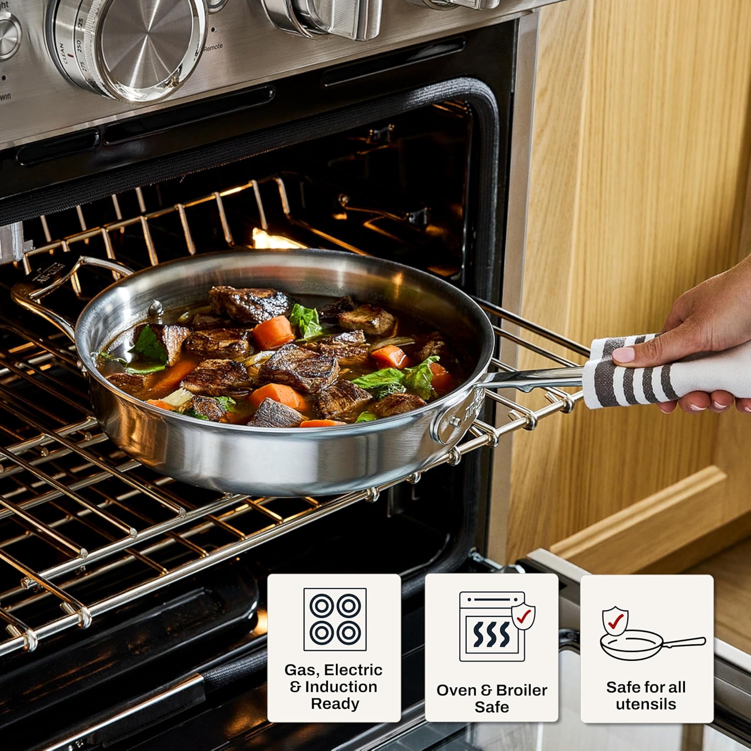 All-Clad D5® Stainless Steel Core 10 Piece Cookware Set- Made in USA- 