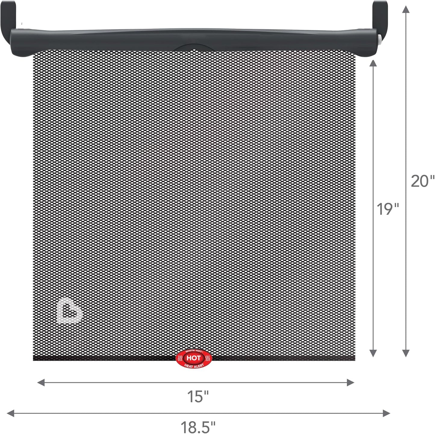 Munchkin Brica Sun Safety Car Window Shade with Heat Alert, Helps Bloc