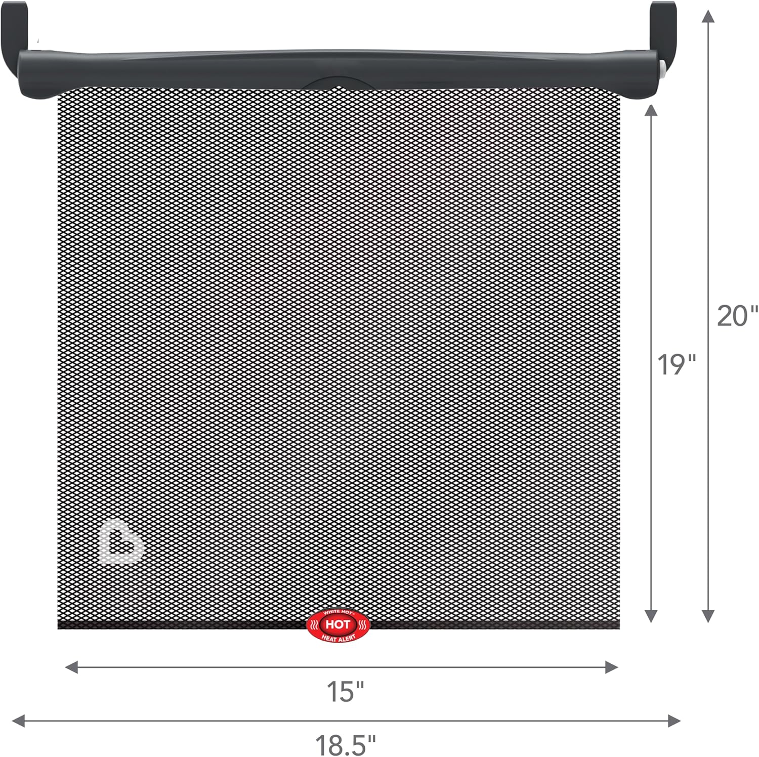 Munchkin Brica Sun Safety Car Window Shade with Heat Alert, Helps Bloc