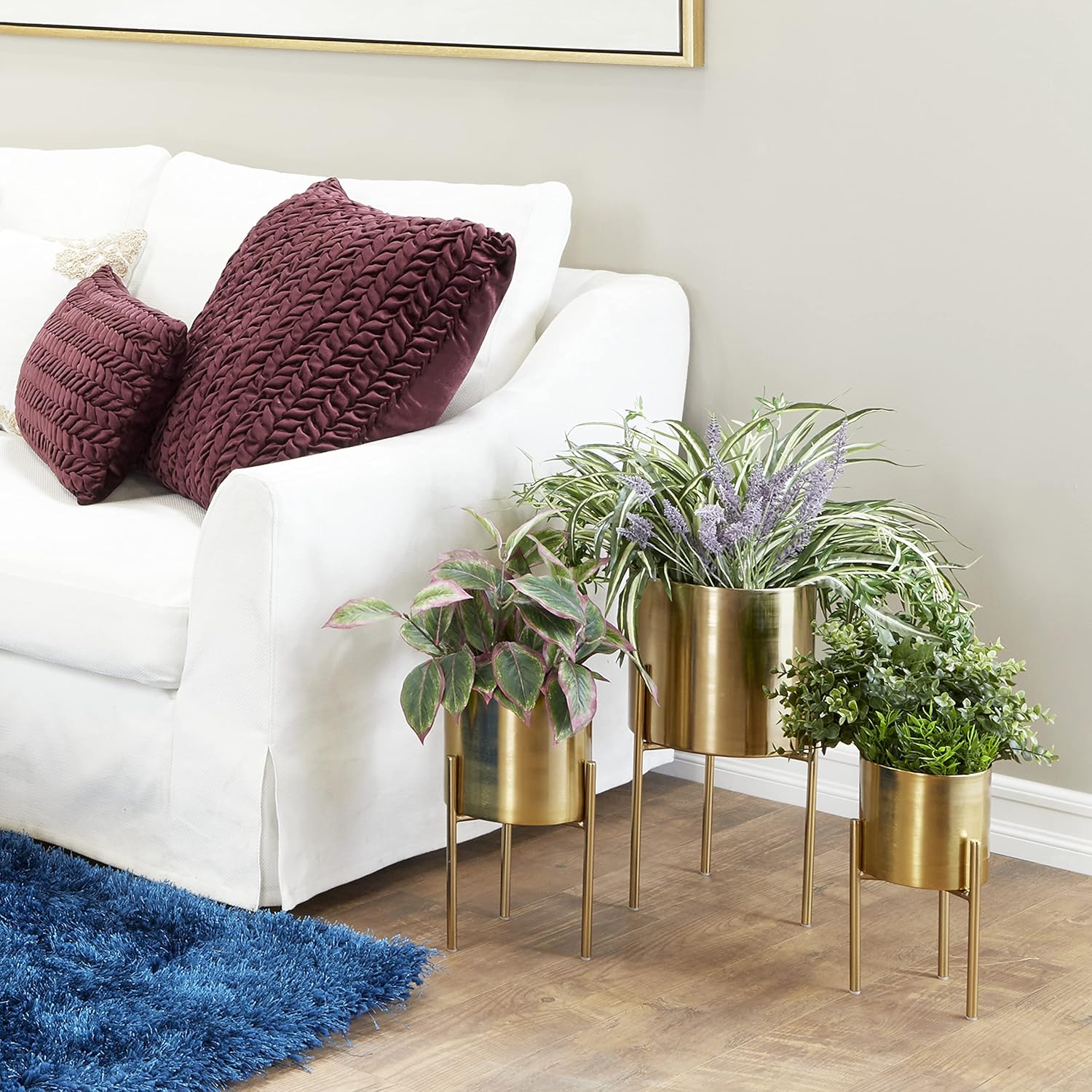 Deco 79 Metal Indoor Outdoor Planter Large Planter Pot with Removable 
