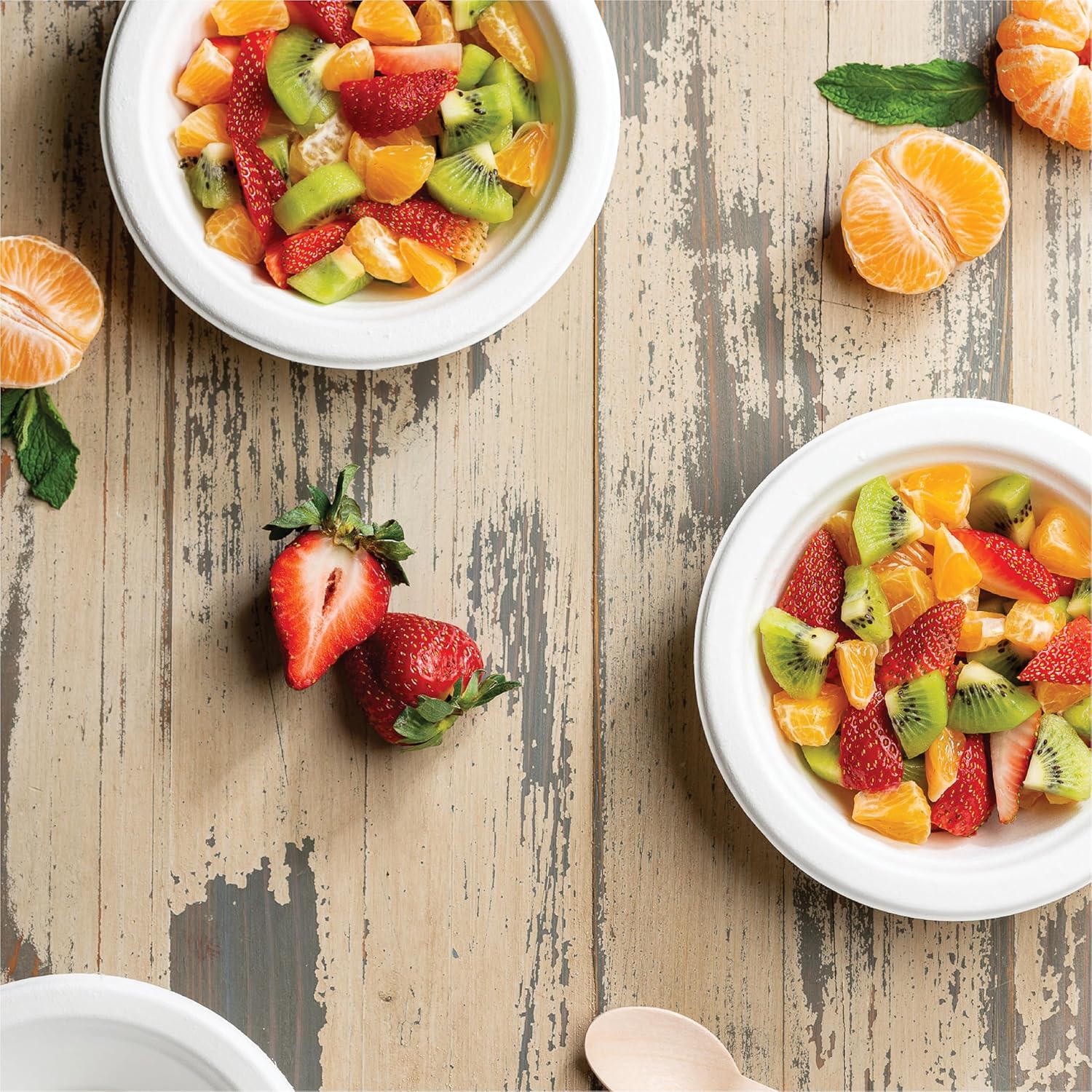 Paper Bowls, 100% Compostable Disposable Soup Bowl [125-Pack] - PFAS-F