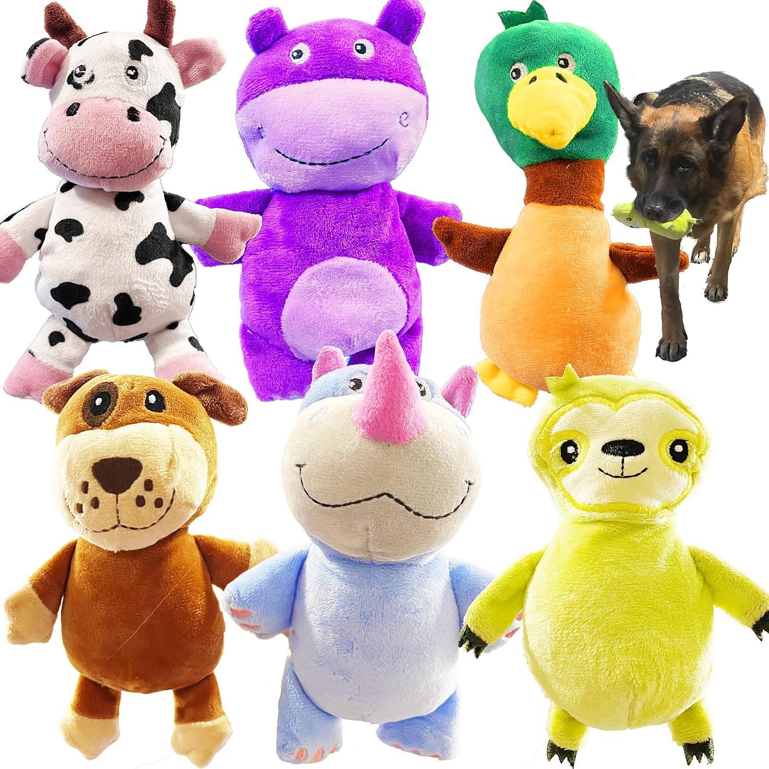 Jalousie Multipack Dog Squeaky Toys Strong Almost Indestructible, with