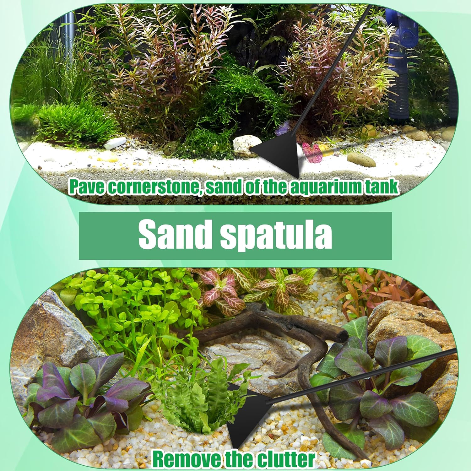 Aquarium Aquascape Tools Kit, 4 in 1 Anti-Rust Aquatic Plant Aquascapi