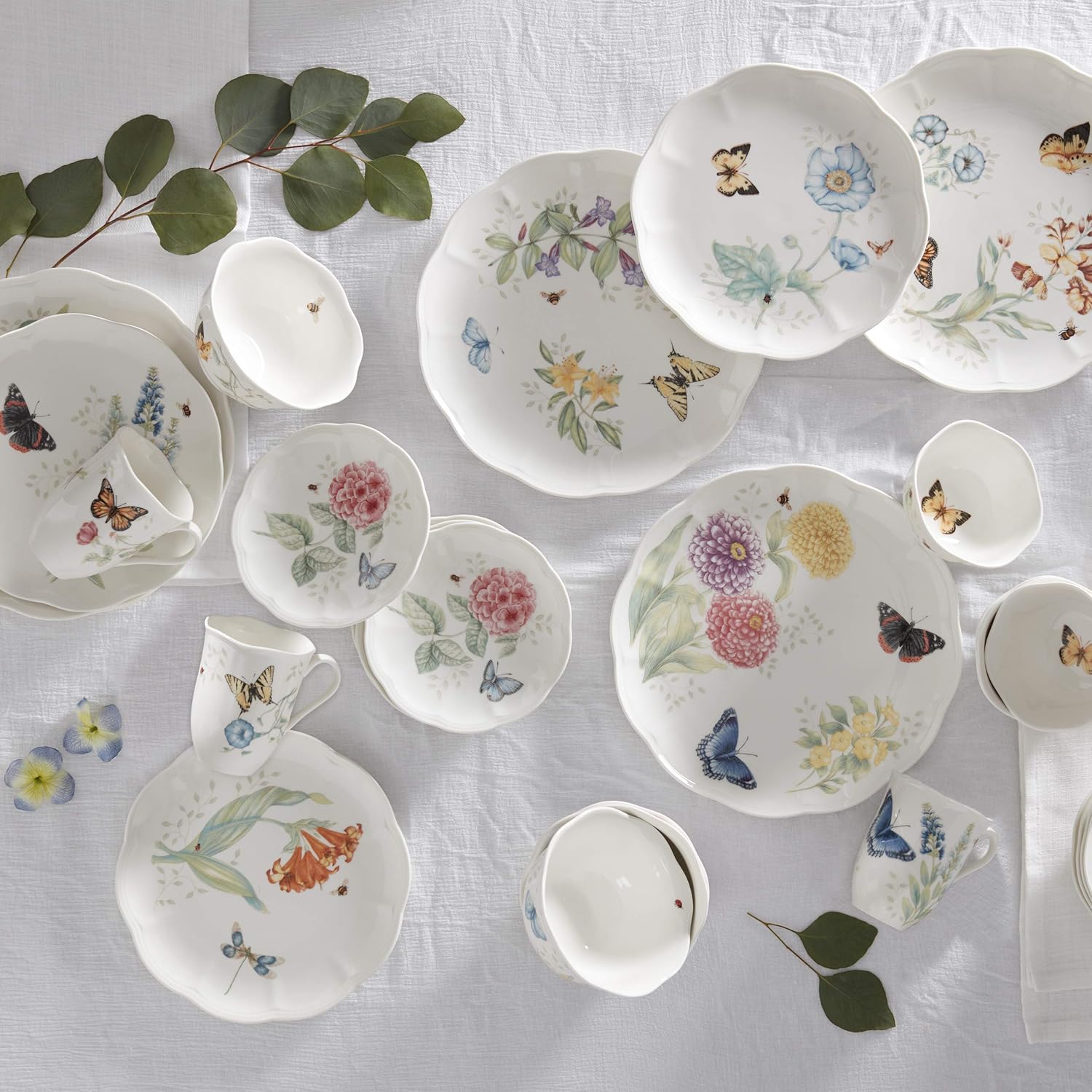 Lenox Dinnerware Set, Butterfly Meadow 28-Piece Set, Service For 4, Po