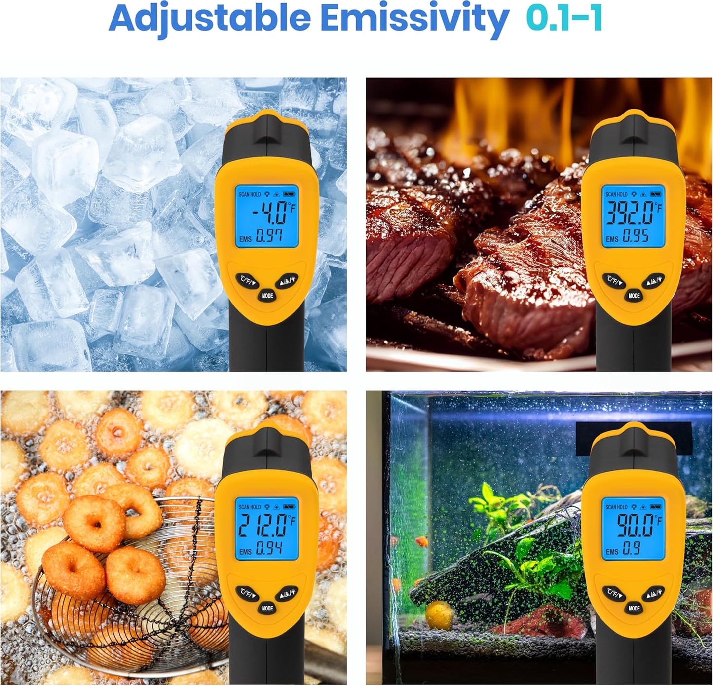 Etekcity Infrared Thermometer Laser Temperature Gun 774, Meat Food Can