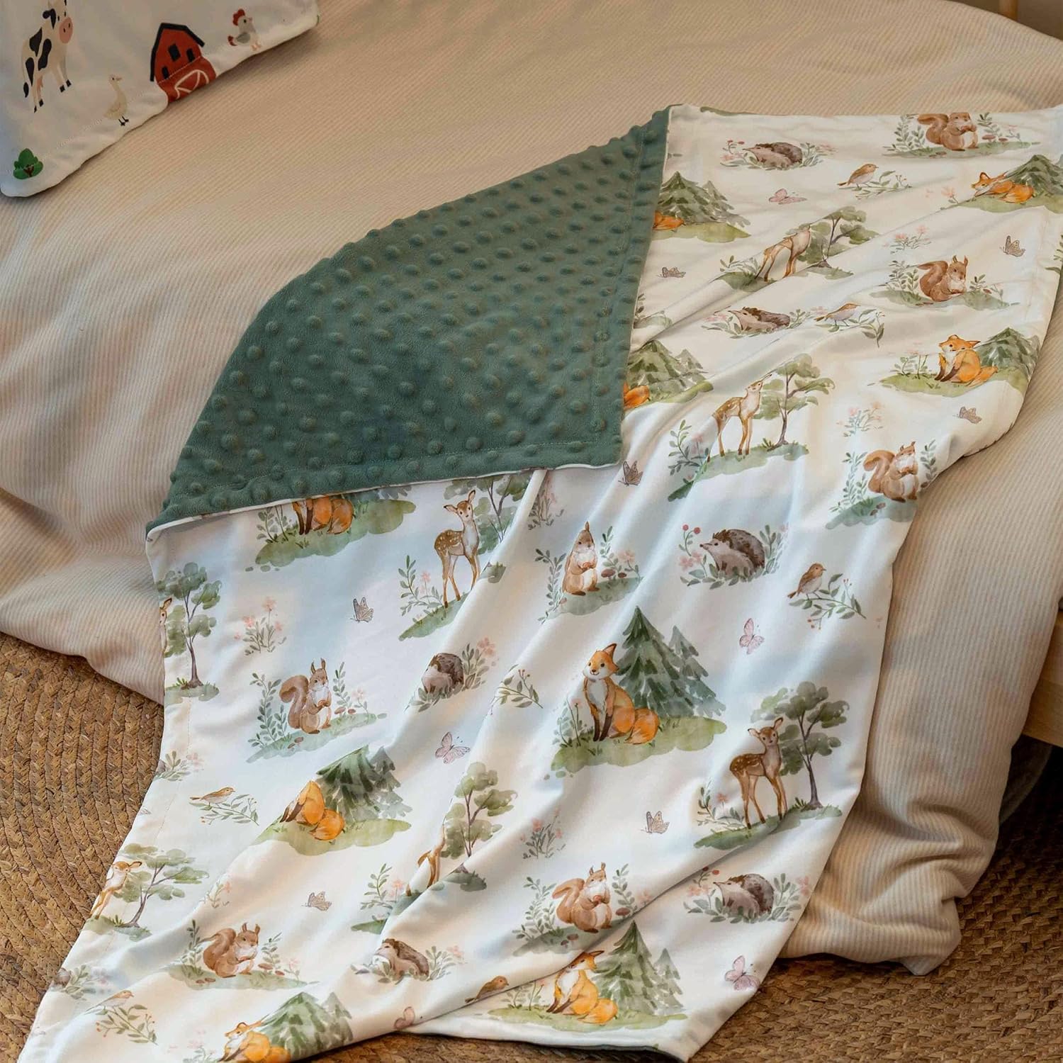 Baby Blanket for Boys Girls, Super Soft Double Layer Minky Dot Blanket