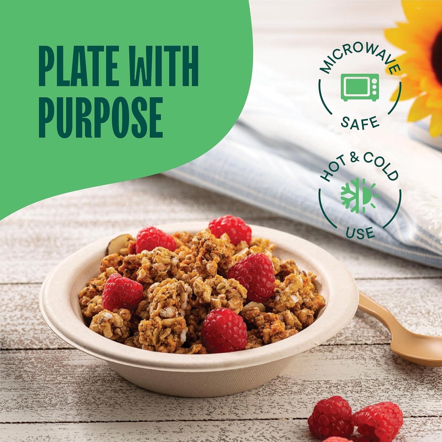 Paper Bowls, 100% Compostable Disposable Soup Bowl [125-Pack] - PFAS-F