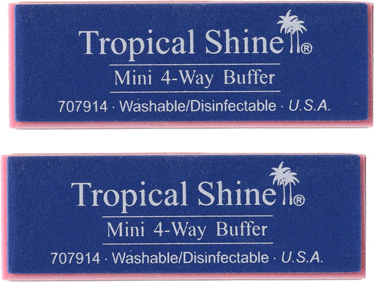 Tropical Shine Mini 4 Way Buffer Block - Professional Nail Buffering B