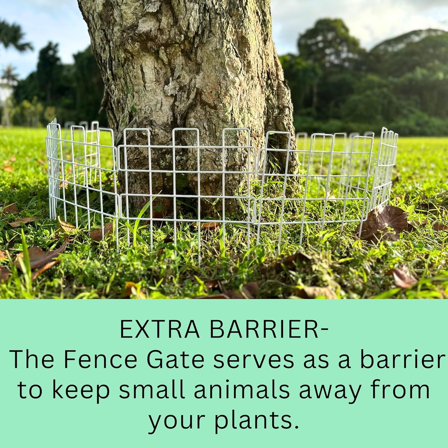 ShopLaLa Garden Fence Animal Barrier (10 Panels) 12in(L) x 16.5in(H) Small and Short Decorative Outdoor Dog Fence, Metal Fencing Plant Protectors from Pet Rabbit Landscape Yard, Wire Fences Border