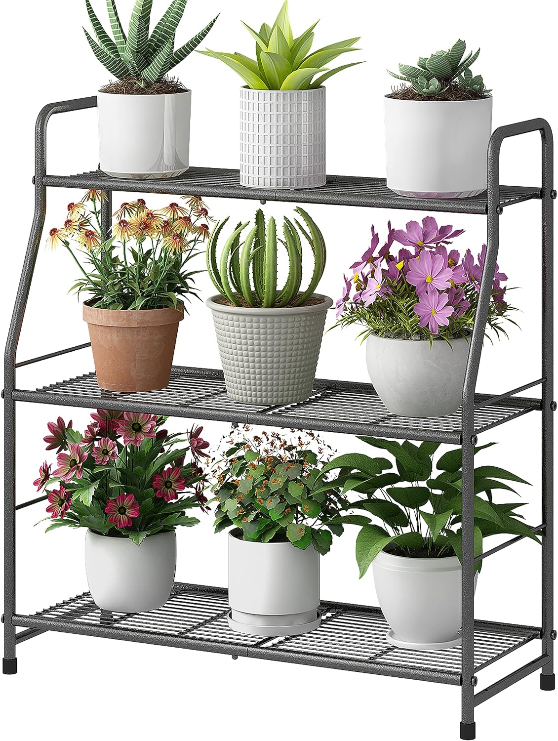 Simple Trending Plant Stand Outdoor Indoor 3 Tier Metal Waterproof Pla