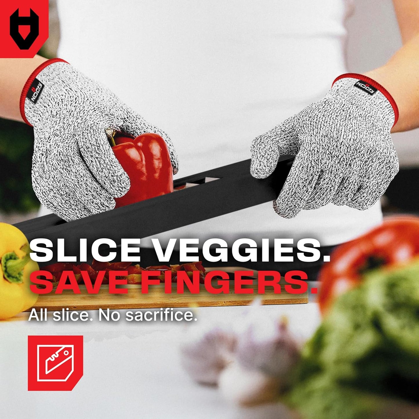 NoCry Premium Cut Resistant Gloves Food Grade — 100% Food Safe — Level