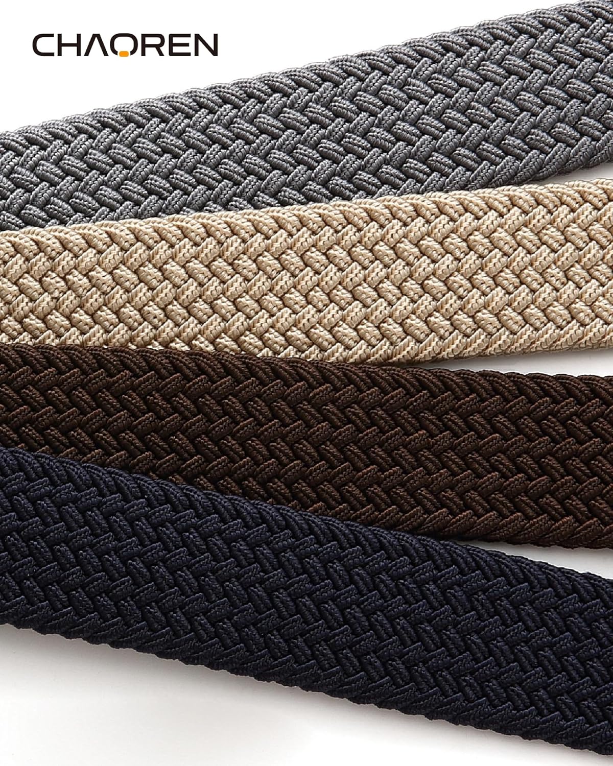 CHAOREN Mens Belt - Braided Stretch Golf Belt for Men 1 3/8"- Gift for