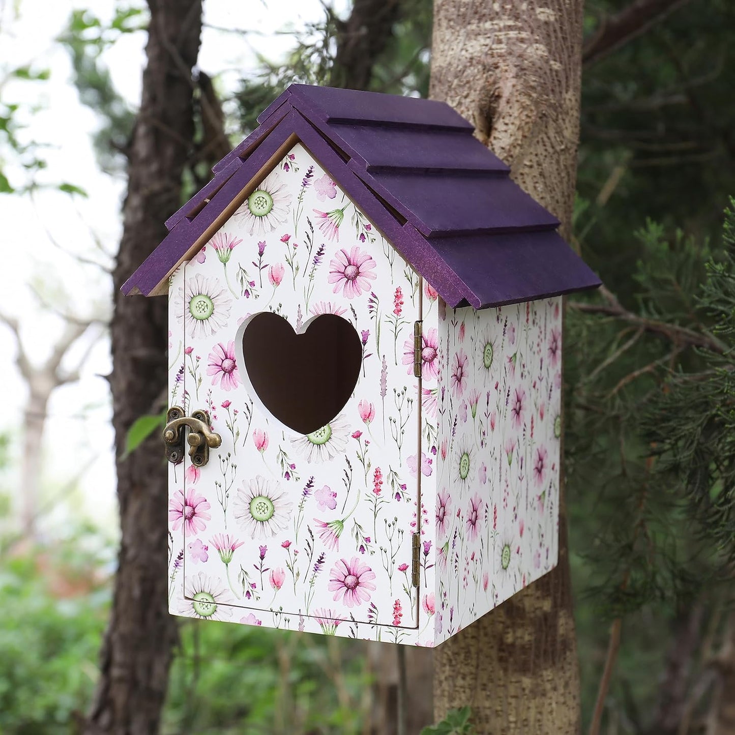 ARTAWEIN Flowering shrubs Bird House Attract Bird as Nesting spot Elegant Garden Decor Nesting Boxes for Birds Solid Wood Garden Bird House | Decoratvie Birdhouse for Kid's Play or Home Decoration