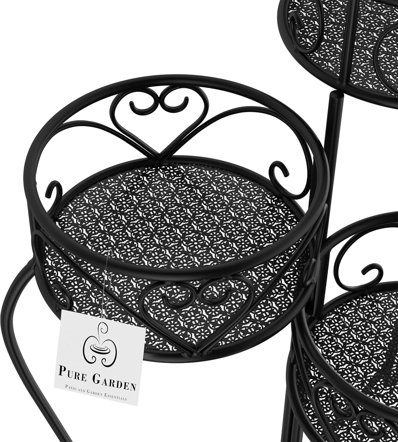 Pure Garden Tricycle Plant Stand 2-Tiered Indoor or Outdoor Decorative
