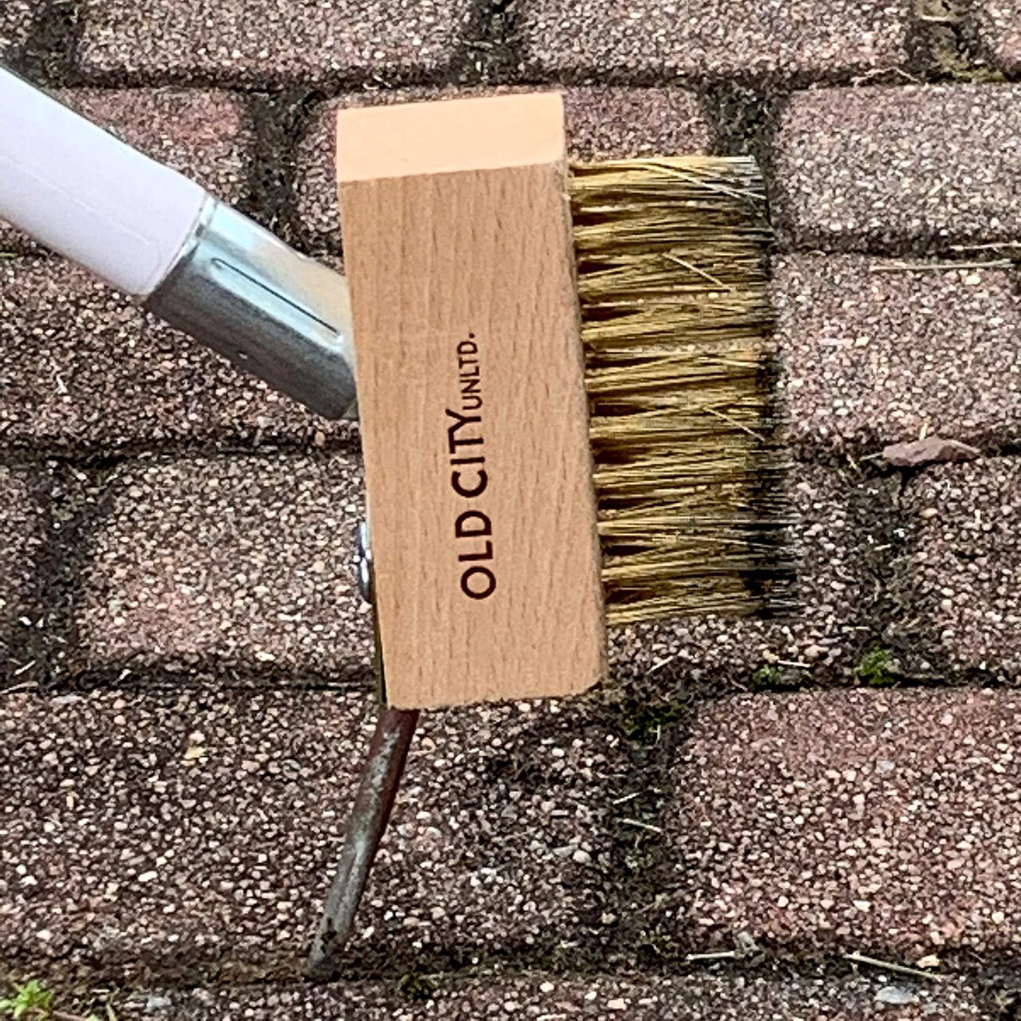 Moss Remover Deck Crevice Cleaning Tool- 2 Paver Brushes Tool for Weeding Between Pavers, Wire Brush with Weed Hook, Deck Cleaner, Crack Weeder, Patio Weed Remover Tool, Garden Weeding Tool (2)