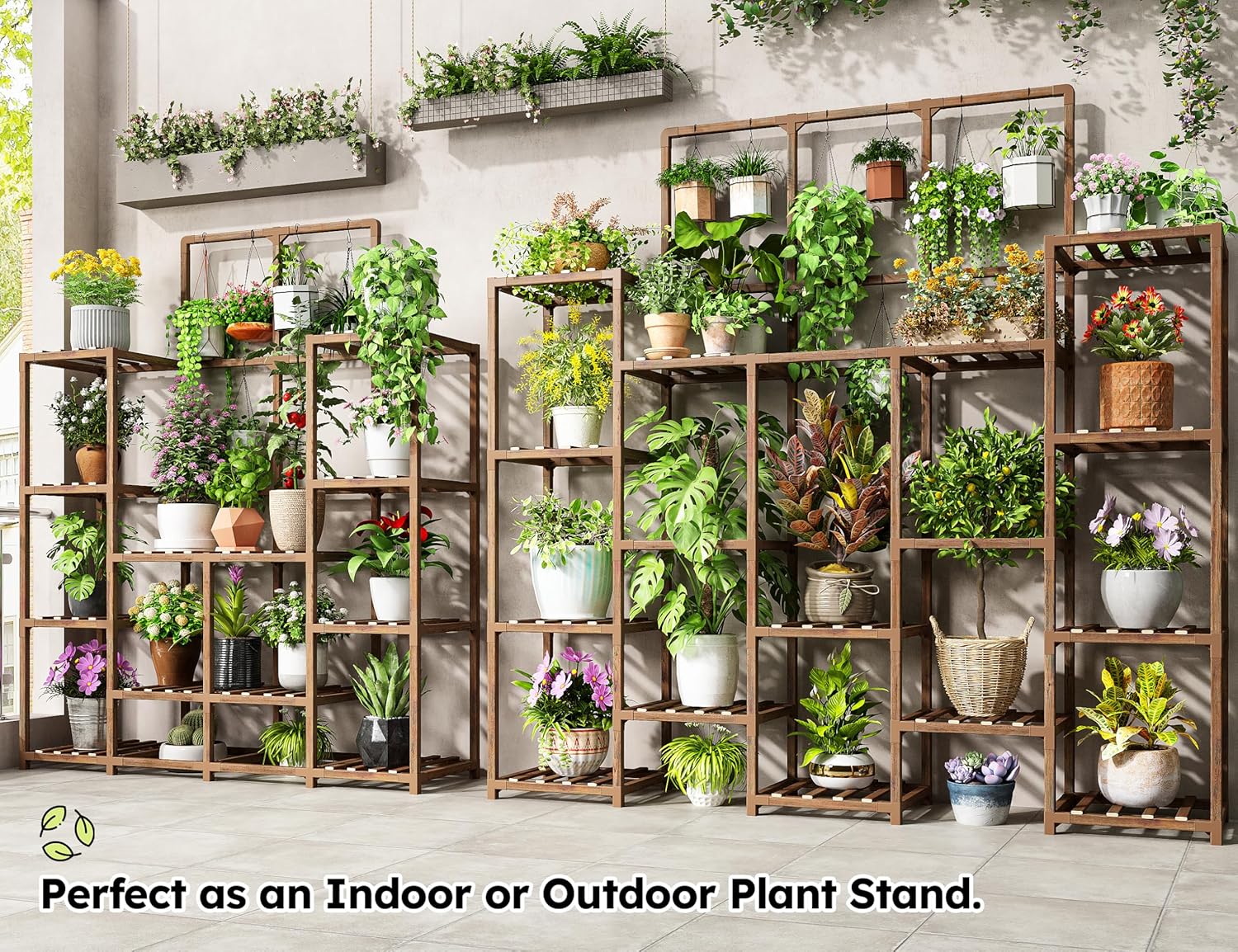 EnHomee Tall Plant Stand, 14 Tiers Indoor Plant Stand for Multiple Pla