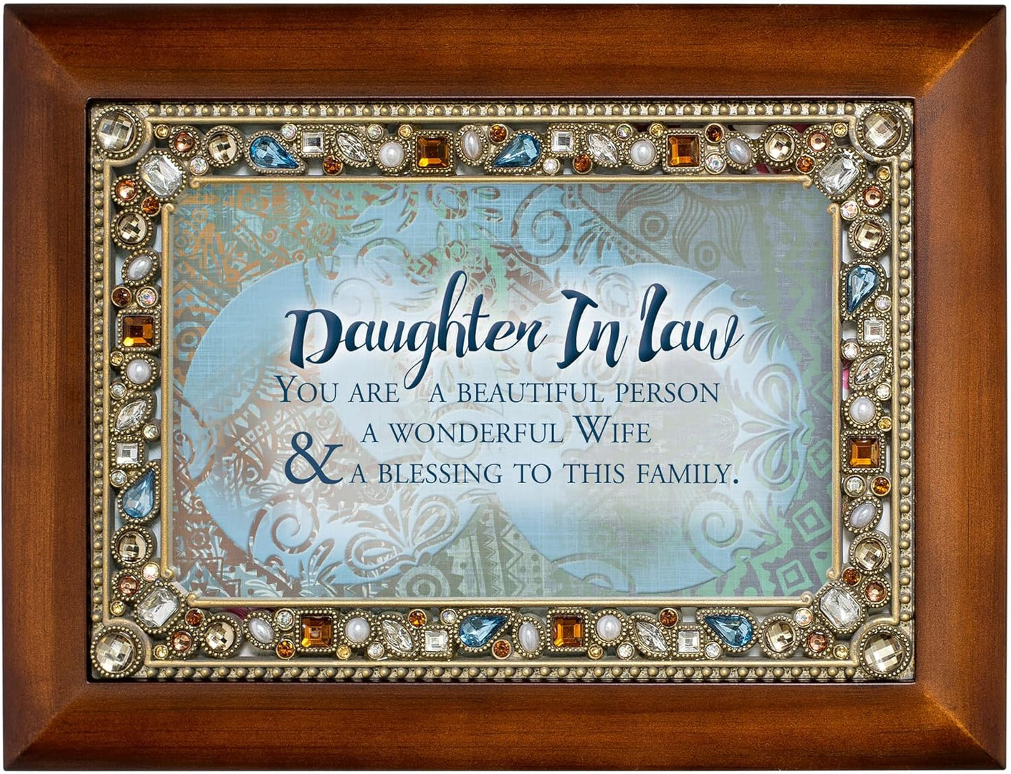 Cottage Garden Daughter in Law Beautiful Person Woodgrain Jeweled Musi
