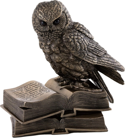 Top Collection Owl on Book Statue - Great Horned Owl Sculpture in Prem