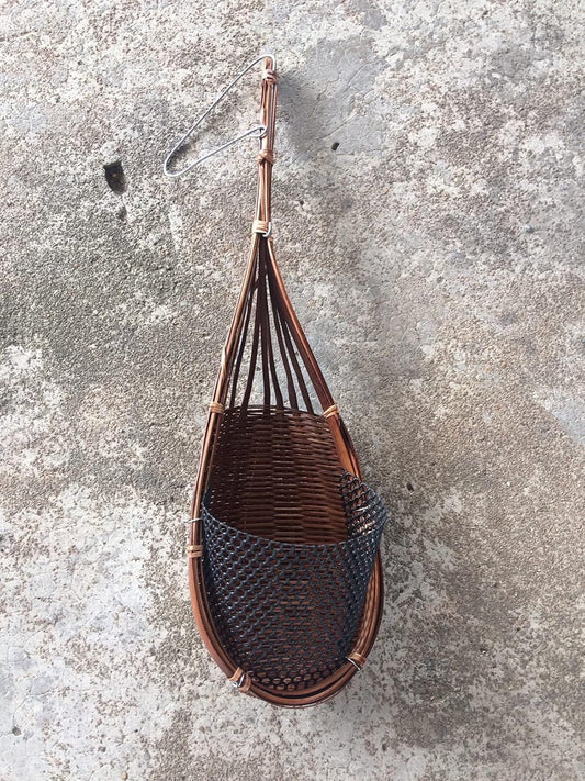 (Pack of 3) Wicker Hanging Plant Basket Rattan Planter Pot Hanging Plant Holder