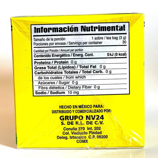 Tea CHUPA Panza, Tea Based ONGINGER Root, PINNEAPPLE, Flaxseed & Cinnamon (30 Tea Bags/0.10 oz Each)