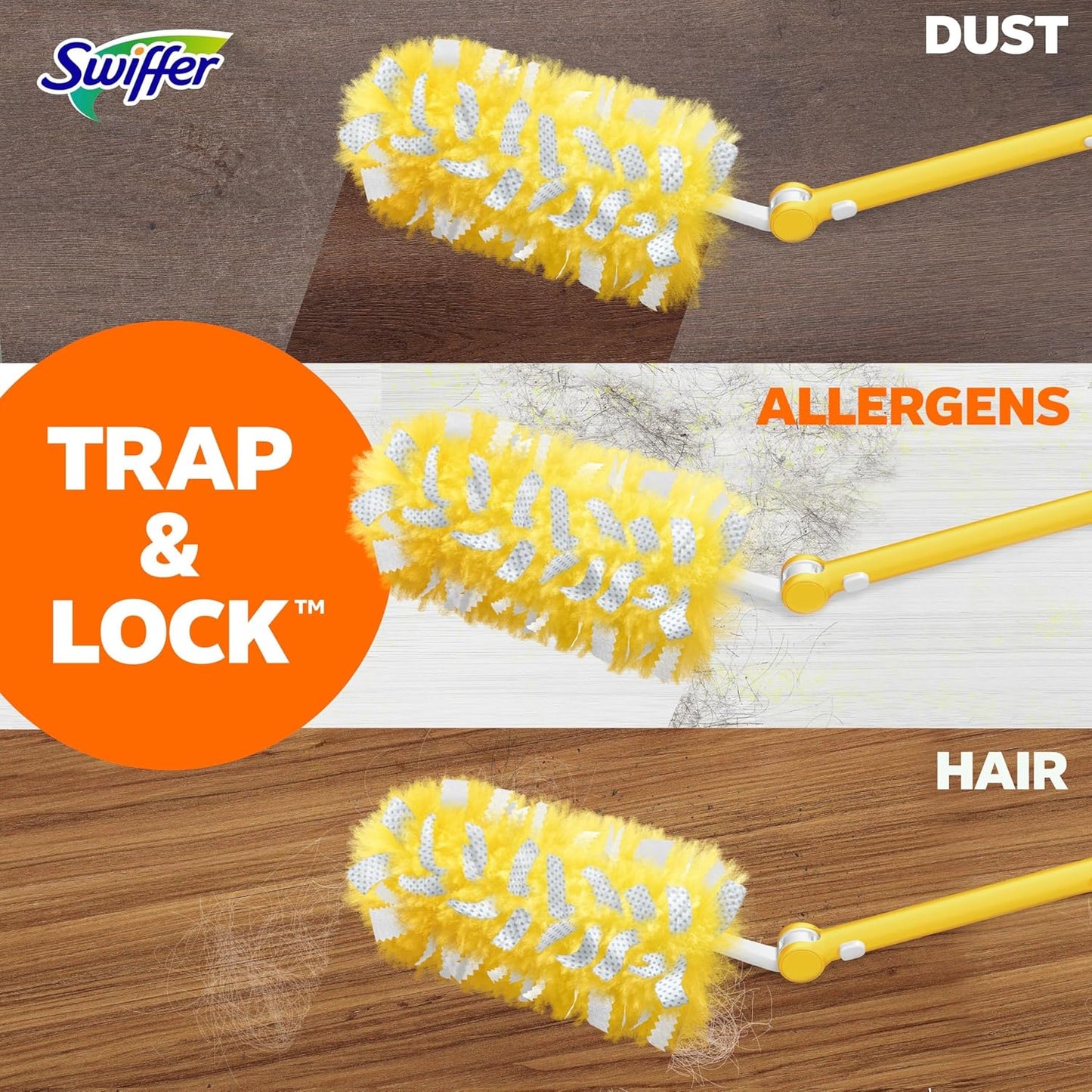 Swiffer Duster Kit with 3 ft Extendable Handle, Heavy Duty Dusting Sta