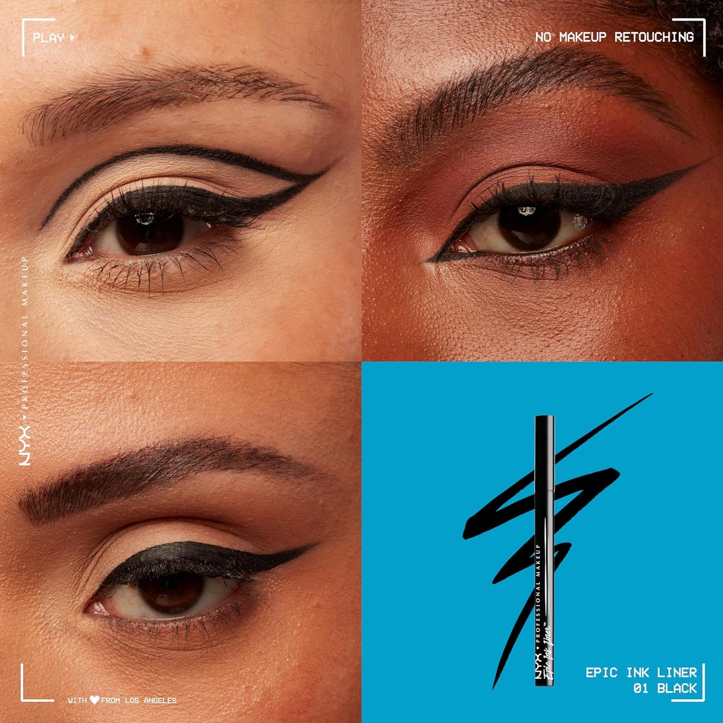 NYX PROFESSIONAL MAKEUP Epic Ink Liner, Waterproof Liquid Eyeliner - B