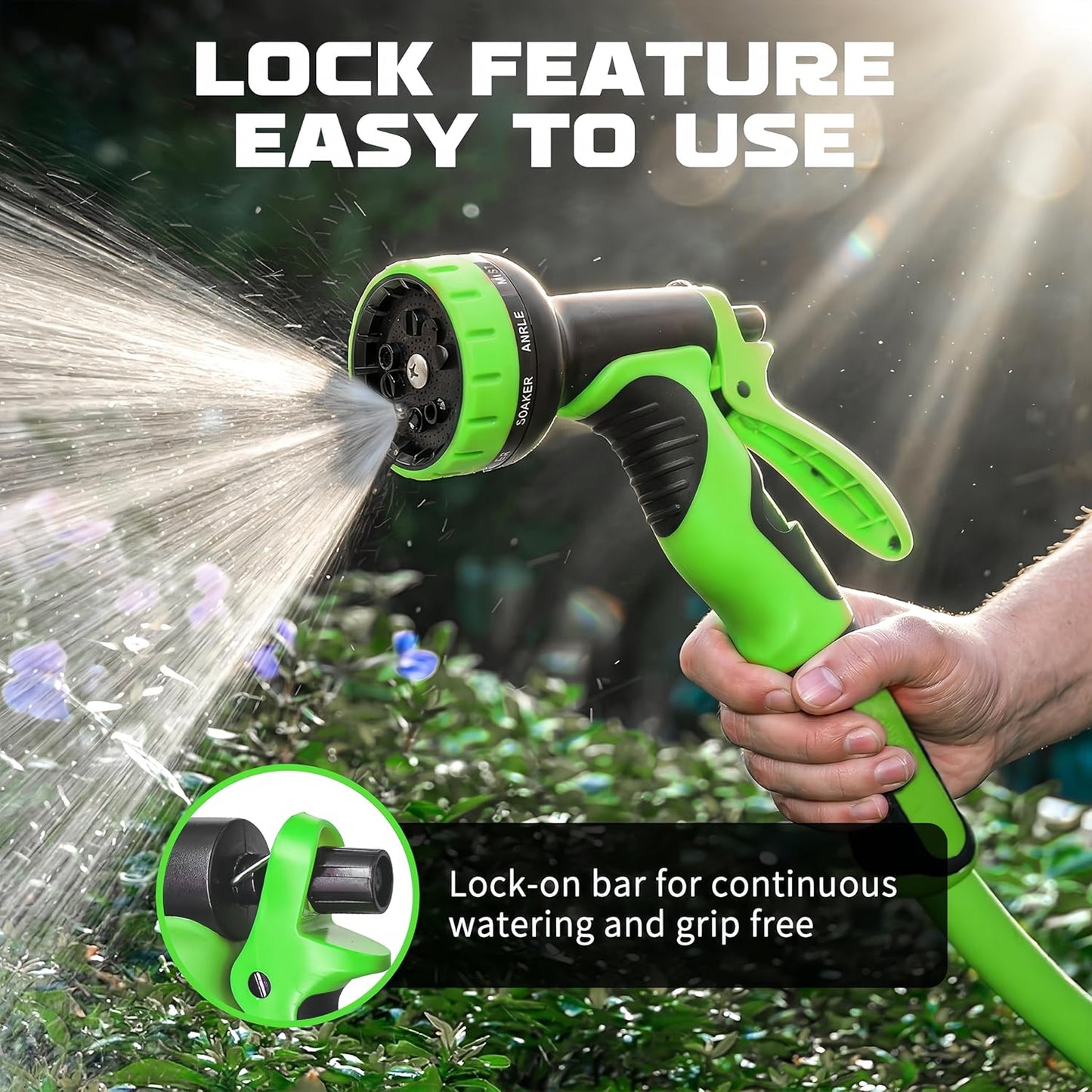 Garden Hose Nozzle with 10 Spray Patterns – High Pressure Water Spraye