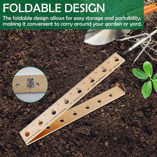 Foldable Plant Ruler Spacer Tool Seeder – Precise Planting for Vegetab