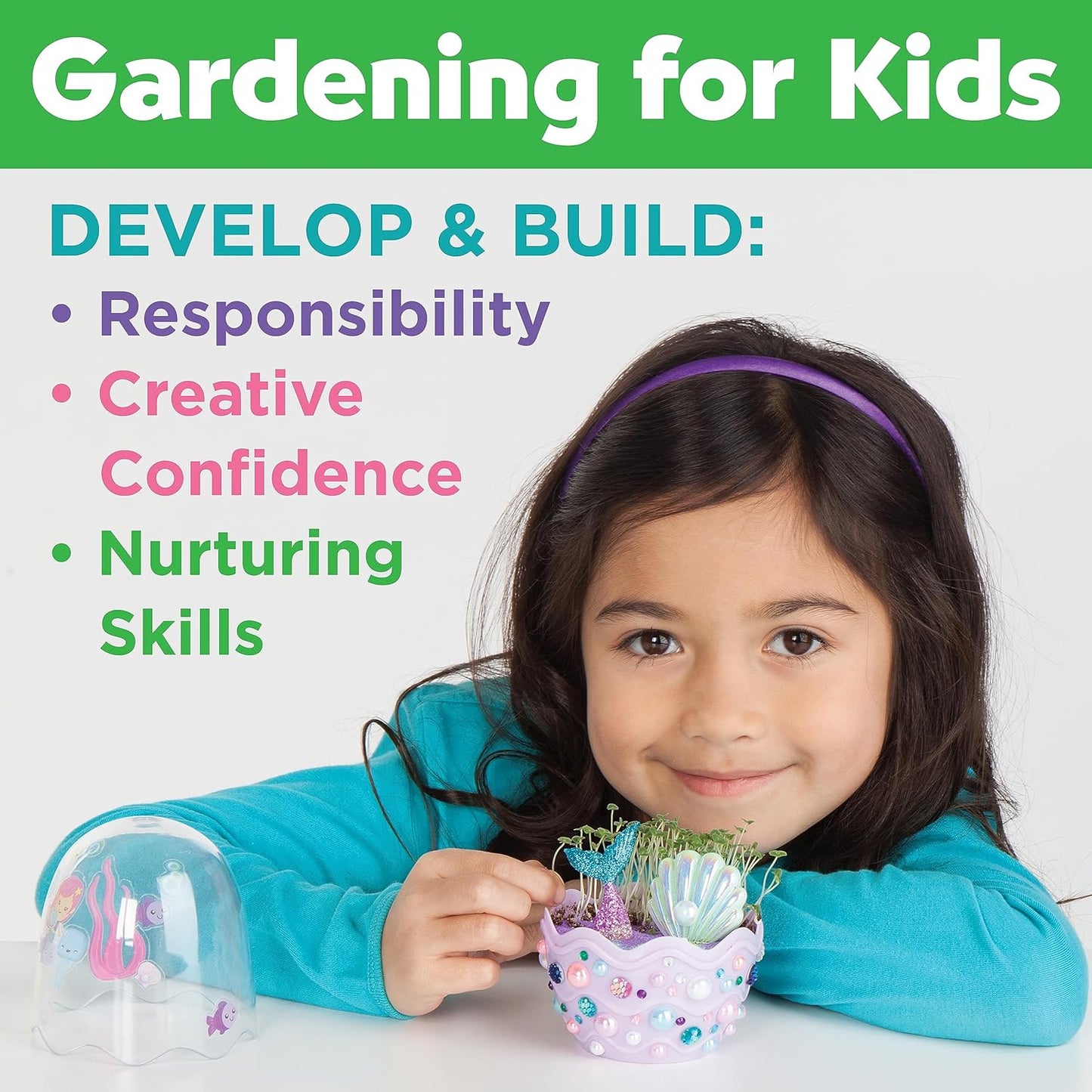 Creativity for Kids Mini Garden: Mermaid Terrarium Kit - Gifts for Gir