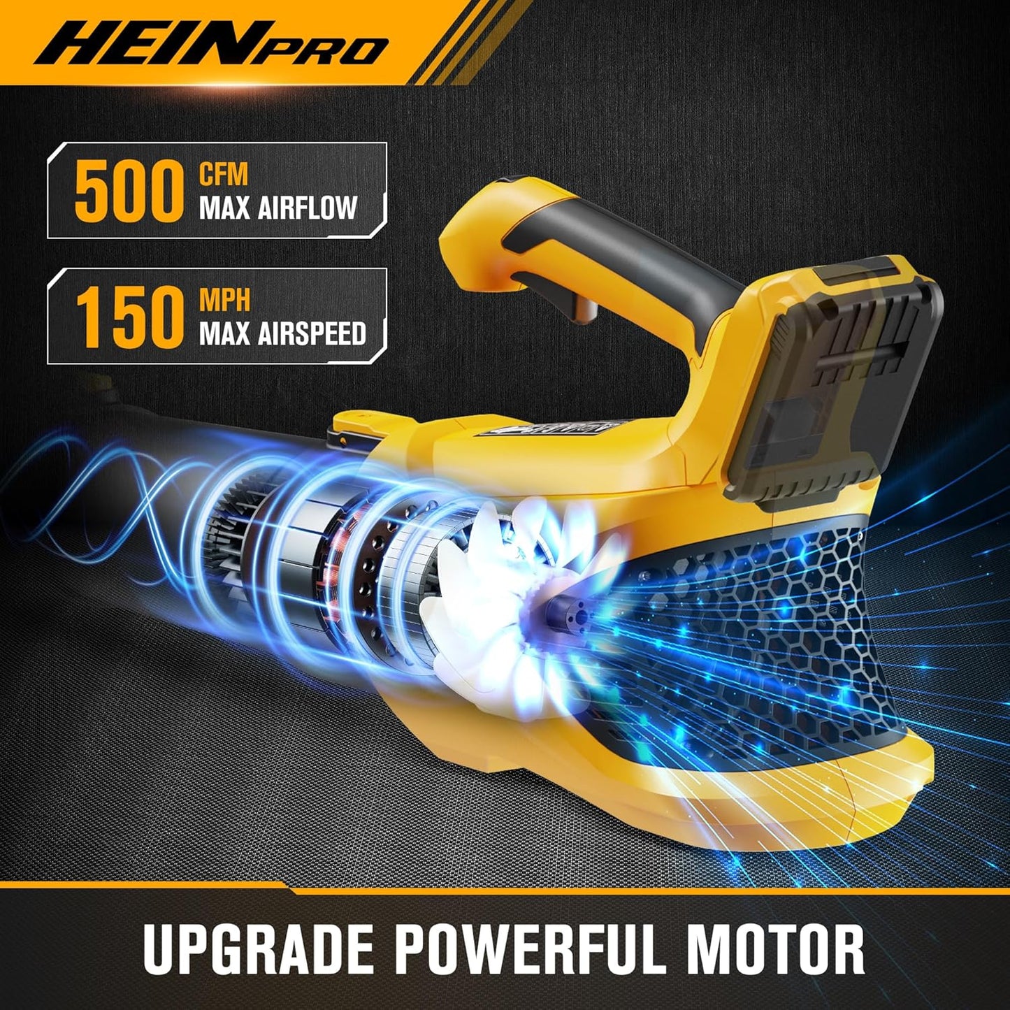 Cordless Leaf Blower Compatible with Dewalt 20V Max Battery, 500CFM/15