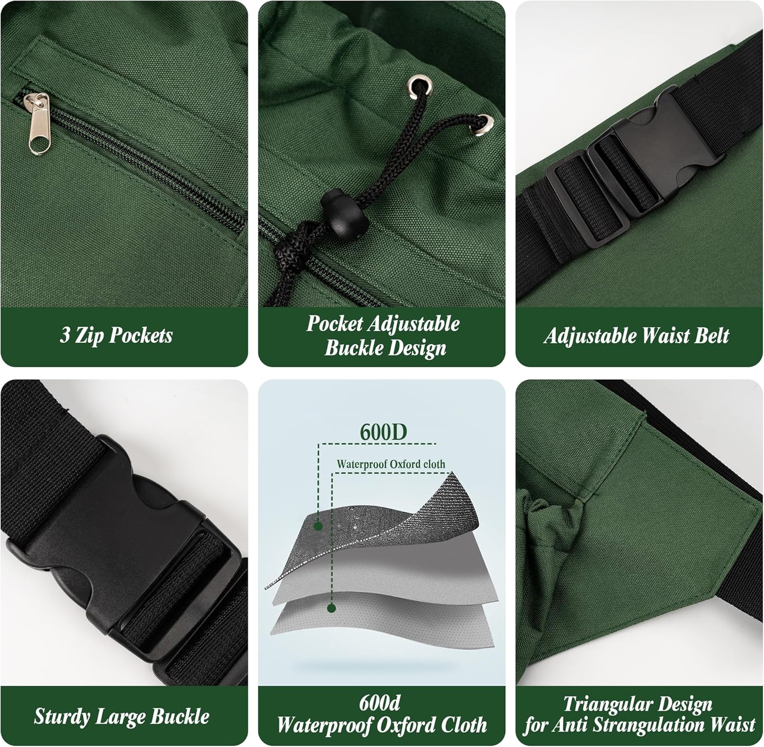 Gardening Apron, Garden Aprons with Pockets & Drawstring Bag, Waterpro