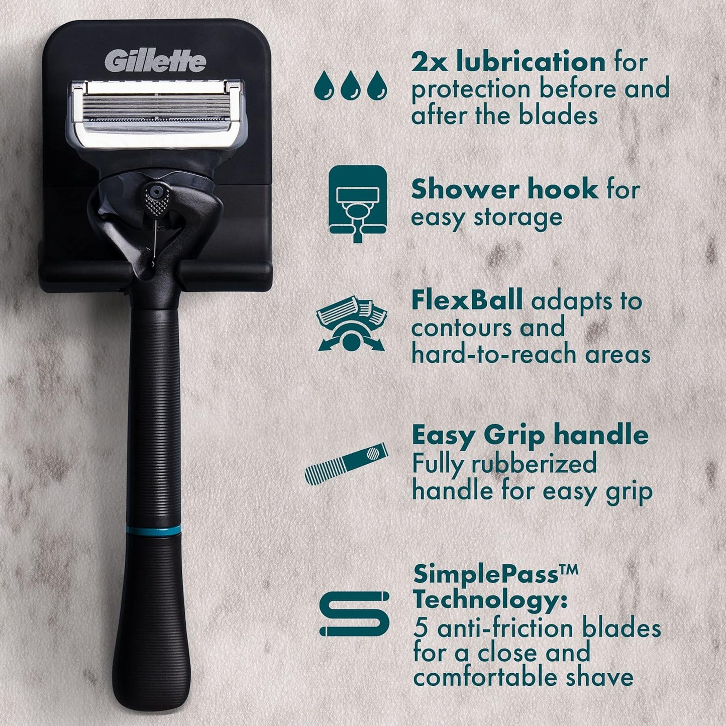Gillette Intimate Razor for Men, Men’s Pubic Razors for Manscaping, Ge