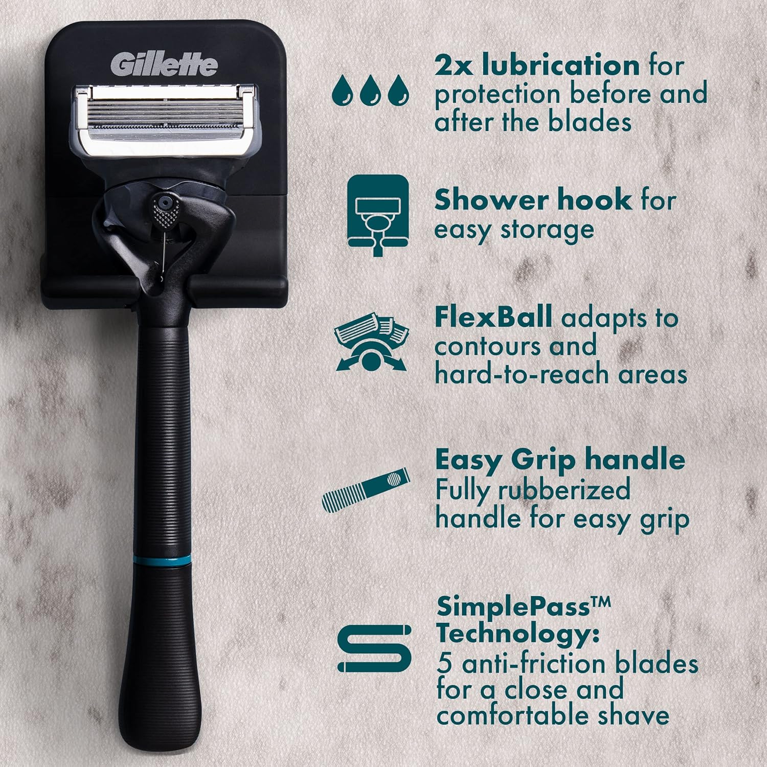 Gillette Intimate Razor for Men, Men’s Pubic Razors for Manscaping, Ge
