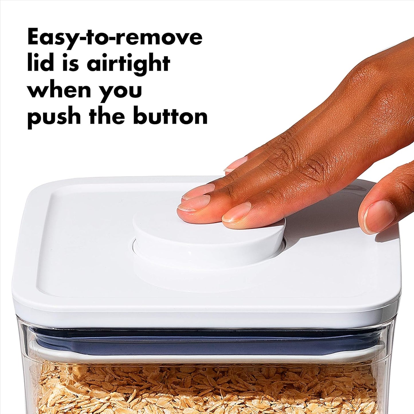OXO Good Grips POP Container - Airtight Food Storage - Small Square Short 1.1 Qt Ideal for 1 lb of brown sugar or confectioner's sugar